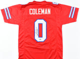 Keon Coleman Autographed Red Pro Style Jersey - Beckett W Hologram *Black