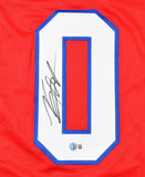 Keon Coleman Autographed Red Pro Style Jersey - Beckett W Hologram *Black