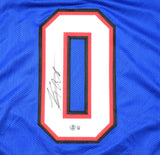 Keon Coleman Autographed Blue Pro Style Jersey - Beckett W Hologram *Black