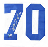 Zack Martin Autographed White Pro Style Jersey - Beckett W Hologram *Silver