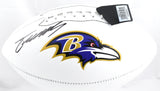 Zay Flowers Autographed Baltimore Ravens Logo Football - Beckett W Hologram