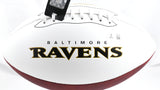Zay Flowers Autographed Baltimore Ravens Logo Football - Beckett W Hologram