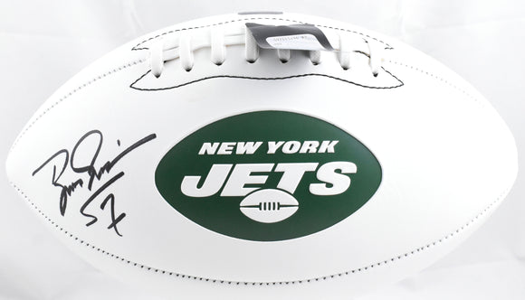 Boomer Esiason Autographed New York Jets Logo Football - Beckett W Hologram