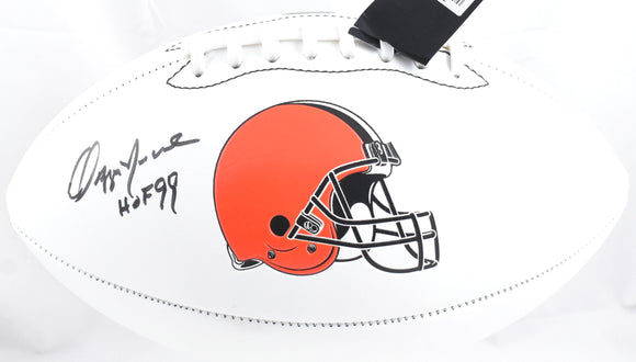 Ozzie Newsome Autographed Cleveland Browns Logo Football HOF - Prova *Black