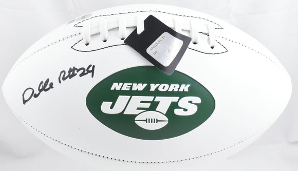 Darrelle Revis Autographed New York Jets Logo Football - Beckett W Hologram