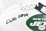 Darrelle Revis Autographed New York Jets Logo Football - Beckett W Hologram