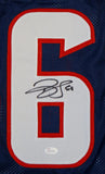 Brian Cushing Autographed Blue Pro Style Jersey- JSA Witnessed Authenticated