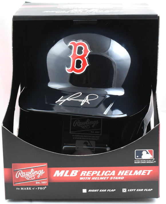 David Ortiz Autographed Boston Red Sox F/S Replica Helmet w/Stand-Beckett W Holo