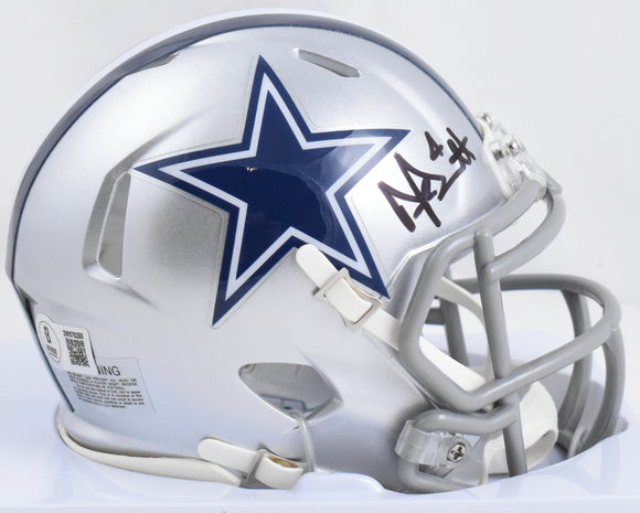 dallas cowboys football helmet Dak Prescott Autographed Dallas Cowboys Speed Mini Helmet