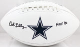 Bob Lilly Autographed Dallas Cowboys Logo Football W/HOF-Beckett W Hologram