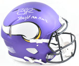 Randy Moss Autographed Vikings F/S Speed Authentic Helmet Straight Cash-Beckett