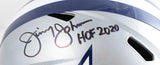 Jimmy Johnson Signed Dallas Cowboys F/S Speed Helmet w/HOF - Beckett W Hologram