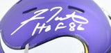 Fran Tarkenton Signed Minnesota Vikings Speed Mini Helmet w/HOF - Beckett W Holo