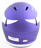 Fran Tarkenton Autographed Vikings F/S Tribute Speed Helmet w/HOF - Beckett W Holo