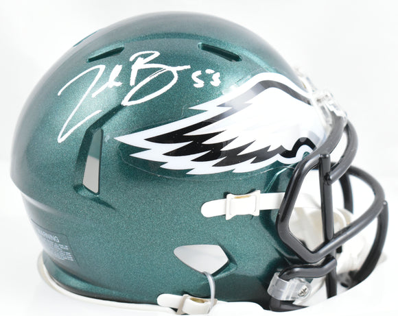 Zack Baun Autographed Eagles Speed Mini Helmet - Beckett W Hologram *Blemished