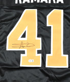 Alvin Kamara Autographed Black Pro Style Jersey - Beckett W Hologram *Black
