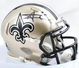 Alvin Kamara Autographed New Orleans Saints Speed Mini Helmet-Beckett W Hologram