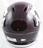 Johnny Manziel Autographed Texas A&M F/S Speed Helmet w/HT - Beckett W Hologram
