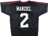 Johnny Manziel Autographed Black College Style Jersey w/HT - Beckett W Hologram