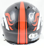 Dre Greenlaw Autographed Denver Broncos Speed Mini Helmet - Beckett W Hologram