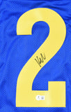 Kyren Williams Autographed Blue Pro Style Jersey - Beckett Hologram *Black
