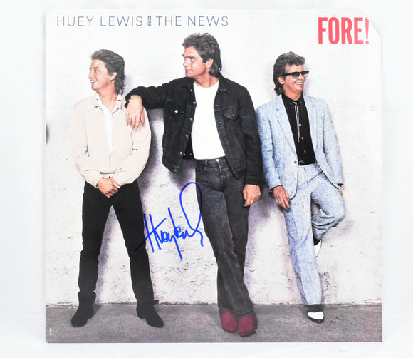 Huey Lewis Autographed Huey Lewis and The News FORE! Vinyl - Beckett W Hologram