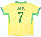 Vini Jr. Signed Brazil FC Home Yellow Jersey #7 - Beckett Hologram *M