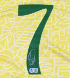 Vini Jr. Signed Brazil FC Home Yellow Jersey #7 - Beckett Hologram *M