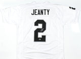 Ashton Jeanty Autographed White Pro Style Jersey - Beckett W Hologram *Silver