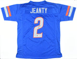 Ashton Jeanty Autographed Blue College Style Jersey - Beckett W Hologram *Black