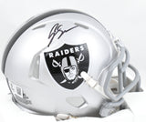 Geno Smith Autographed Las Vegas Raiders Speed Mini Helmet - Beckett W Hologram
