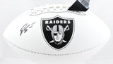 Geno Smith Autographed Las Vegas Raiders Logo Football - Beckett W Hologram