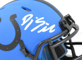 DJ Giddens Autographed Indianapolis Colts Rave Speed Mini Helmet- Beckett W Holo