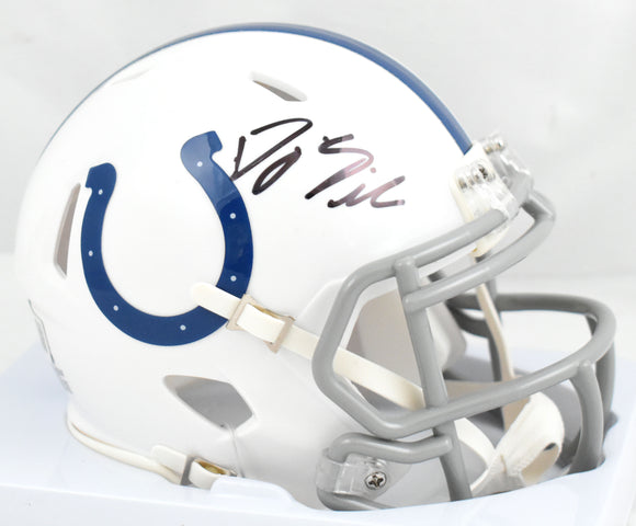 DJ Giddens Autographed Indianapolis Colts Speed Mini Helmet - Beckett W Hologram