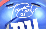 Tiki Barber Autographed New York Giants Speed Mini Helmet- Beckett W Holo *White