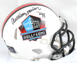 Anthony Munoz Autographed Cincinnati Bengals HOF Speed Mini Helmet- Prova *Black