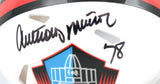 Anthony Munoz Autographed Cincinnati Bengals HOF Speed Mini Helmet- Prova *Black