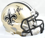 Cam Jordan Autographed New Orleans Saints Speed Mini Helmet-Beckett W Holo*Black