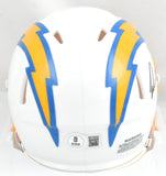 Omarion Hampton Signed Los Angeles Chargers Speed Mini Helmet - Beckett W Holo