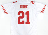Frank Gore Autographed White Pro Style Jersey - Beckett W Hologram *Black