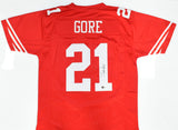 Frank Gore Autographed Red Pro Style Jersey - Beckett W Hologram *Black