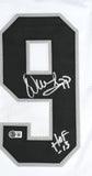 Warren Sapp Autographed White Pro Style Jersey w/HOF- Beckett W Hologram *Silver
