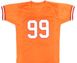 Warren Sapp Autographed Orange Pro Style Jersey w/HOF- Beckett W Hologram *Black