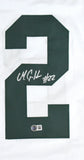 Matthew Golden Autographed White Pro Style Jersey - Beckett W Hologram *Silver