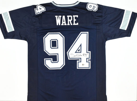 DeMarcus Ware Autographed Blue Pro Style Jersey - Beckett W Hologram *Black