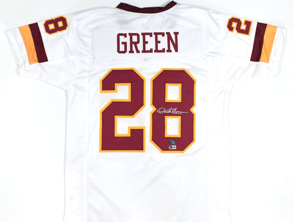 Darrell Green Autographed White Pro Style Jersey - Beckett W Hologram *Silver