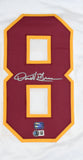 Darrell Green Autographed White Pro Style Jersey - Beckett W Hologram *Silver