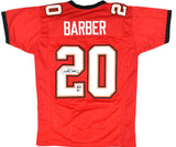 Ronde Barber Autographed Red Pro Style Jersey - Beckett W Hologram *Black