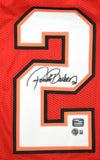 Ronde Barber Autographed Red Pro Style Jersey - Beckett W Hologram *Black