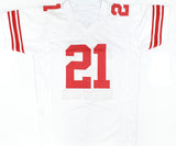 Tiki Barber Autographed White Pro Style Jersey - Beckett W Hologram *Black